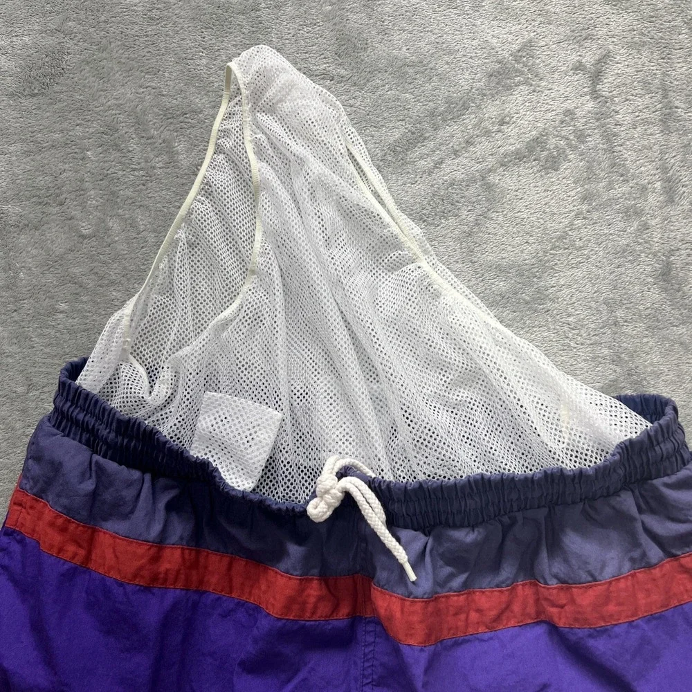Vintage Esprit Swimming Trunks Faded Color Block Lined Nylon Shorts Baggies L